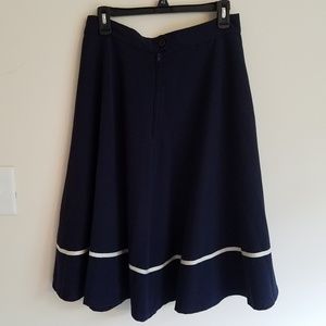 Just This Sway Midi Skirt in Navy